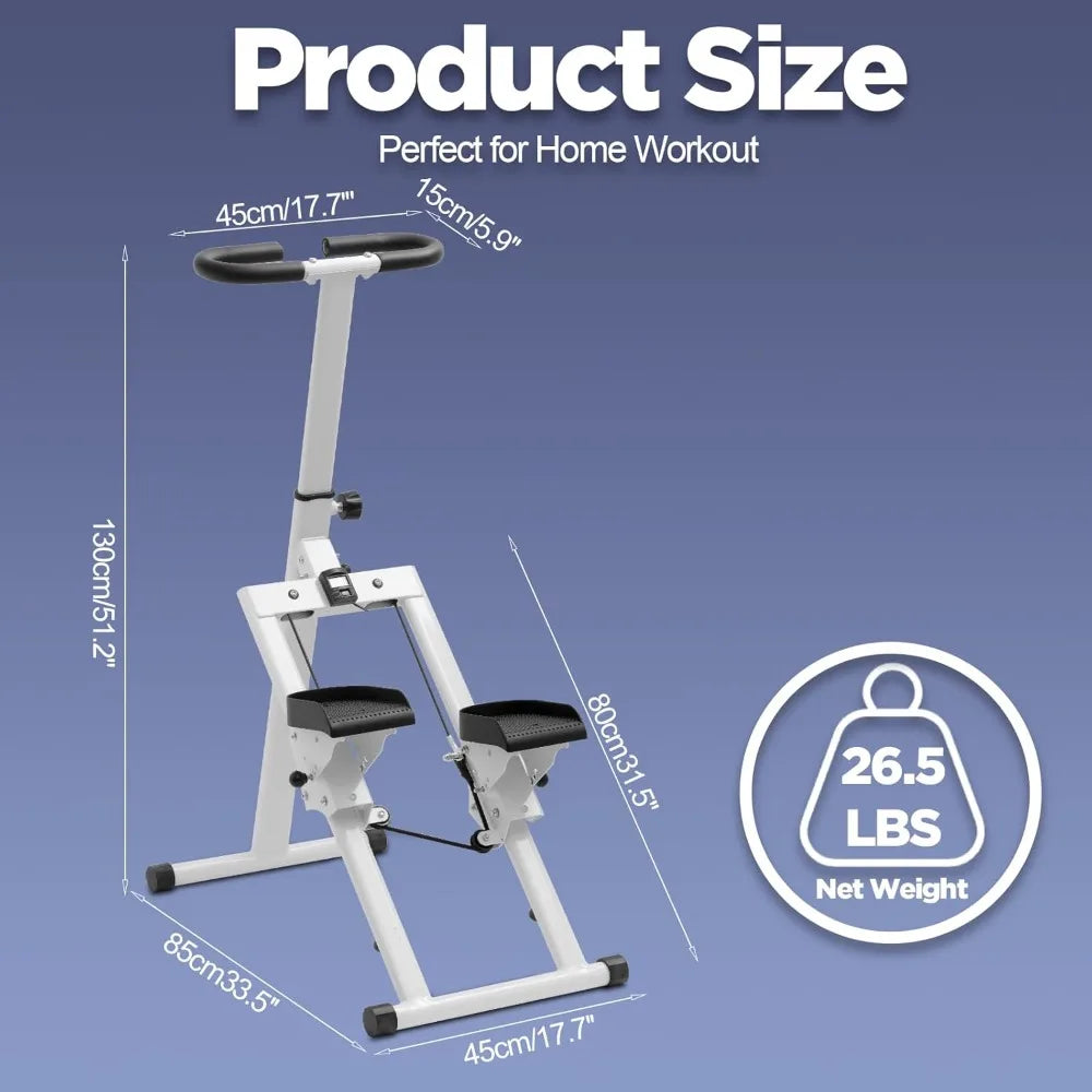 Adjustable Stair Stepper – Dual Hydraulic with Fitness Tracking