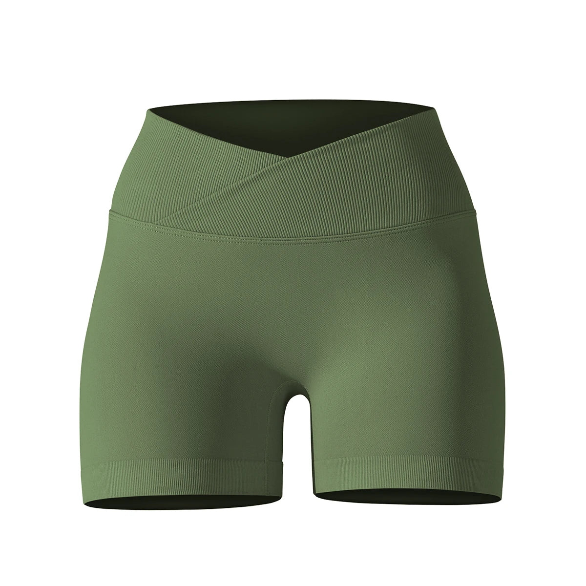 Women’s High Waist Crossover Yoga Shorts