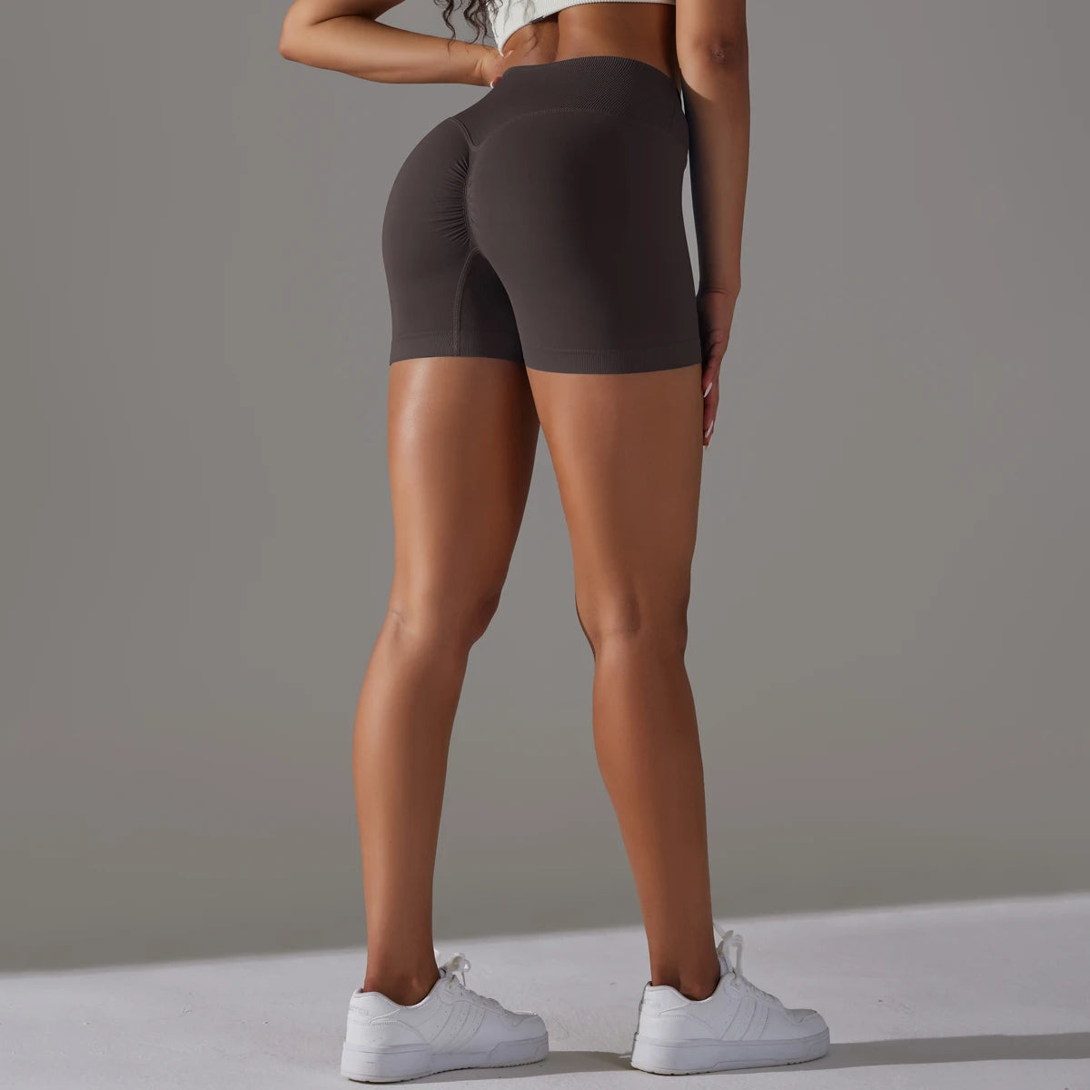 Women’s High Waist Crossover Yoga Shorts