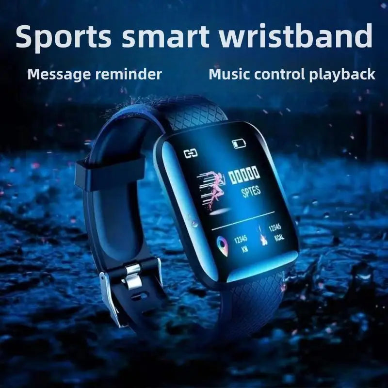 Smart Fitness Watch with Bluetooth, Pedometer, and Music Control – Model 116