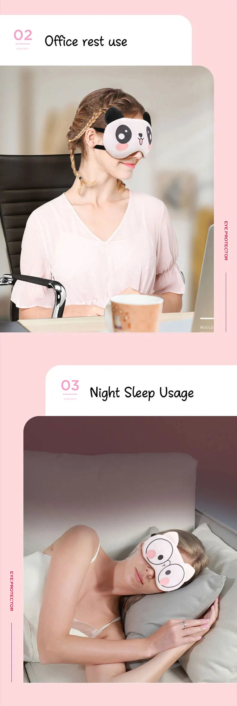 Sleeping Eye Mask – Travel & Relax Eyeshade for Women