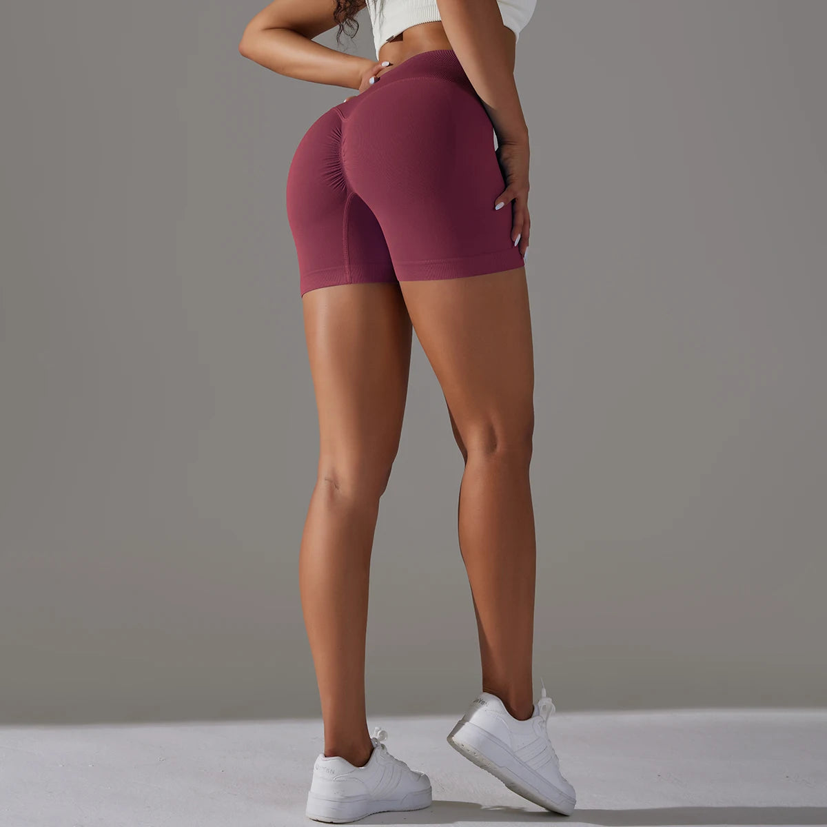 Women’s High Waist Crossover Yoga Shorts