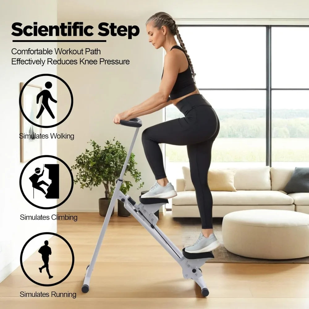 Adjustable Stair Stepper – Dual Hydraulic with Fitness Tracking