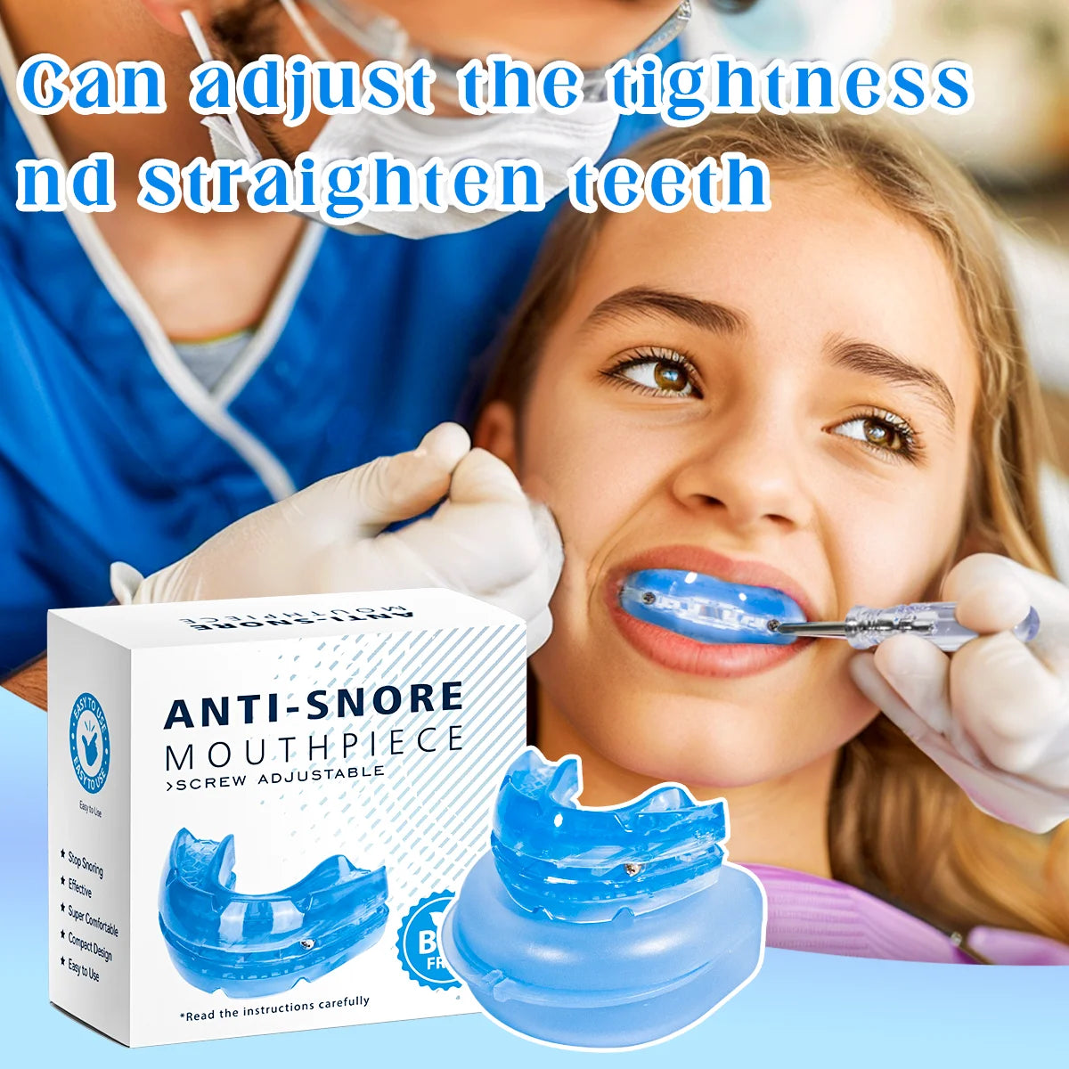 Anti-Snore Bruxism Mouth Guard – Sleep Apnea & Teeth Grinding Aid