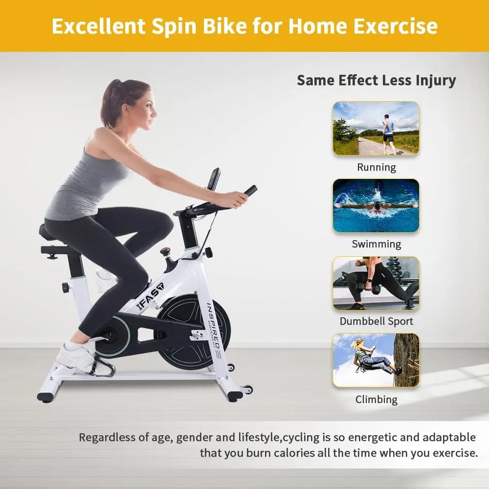 Home Exercise Bike – Indoor Cycling with LCD Display & Comfort Seat