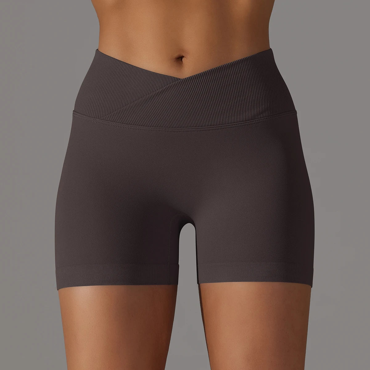 Women’s High Waist Crossover Yoga Shorts
