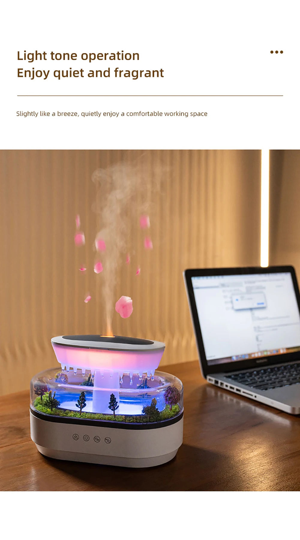 Aroma Humidifier with Raindrop Design