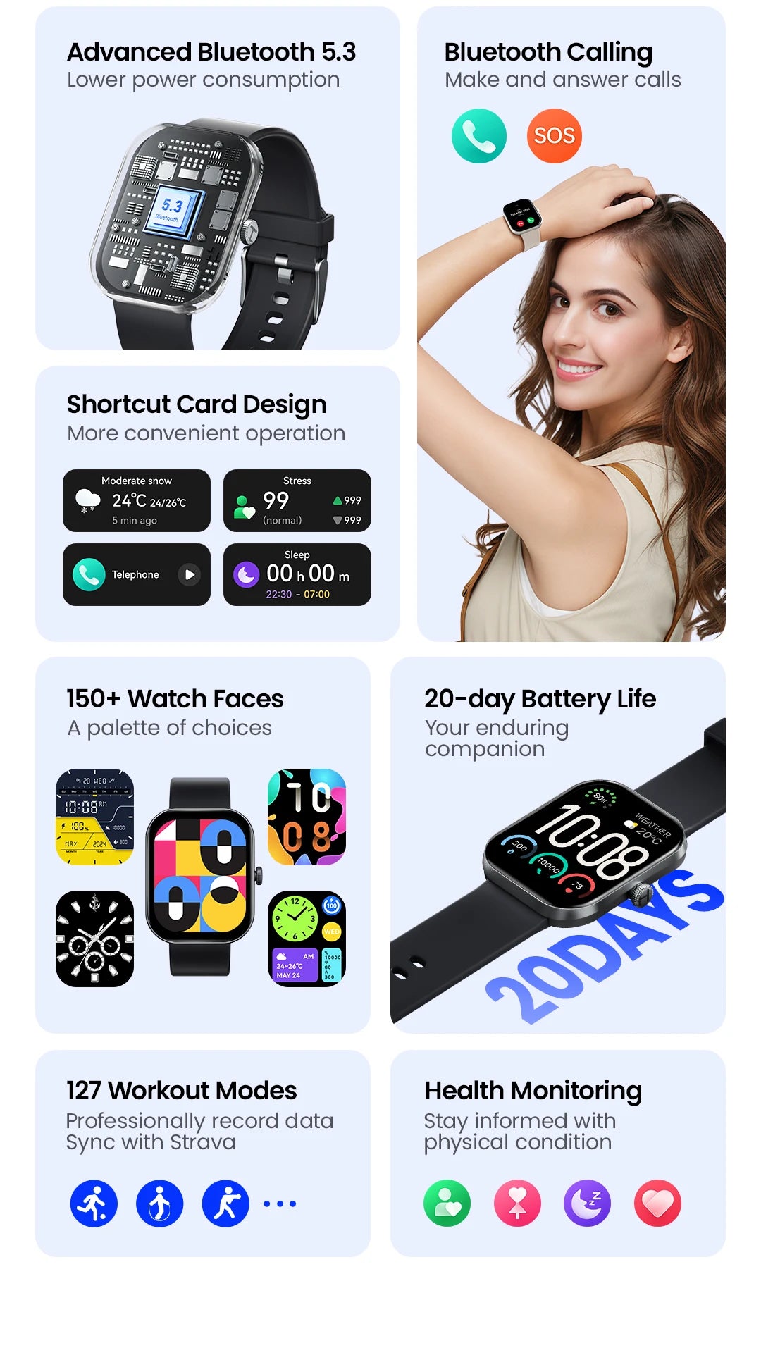 HAYLOU S6 Smart Watch – Voice Calling & Health Monitoring