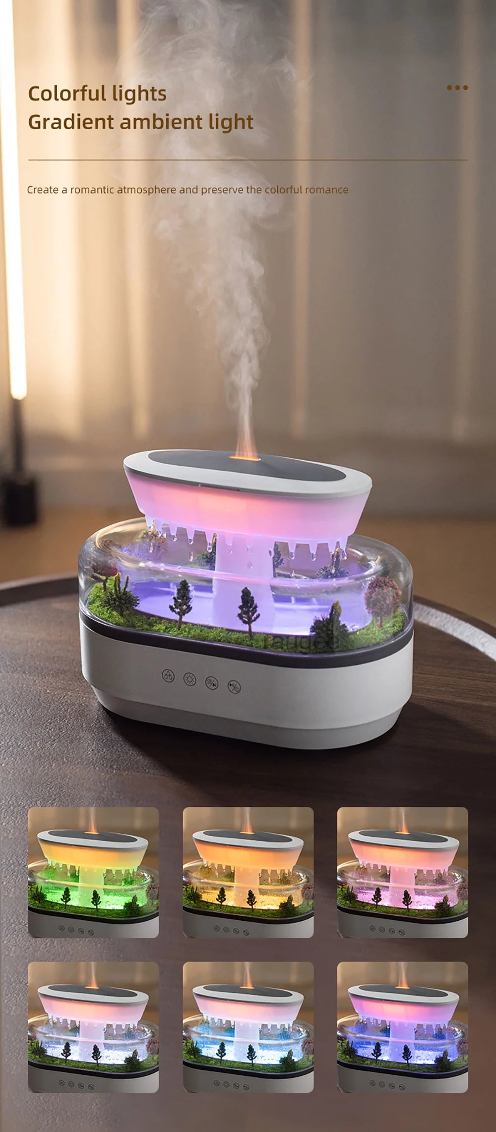 Aroma Humidifier with Raindrop Design