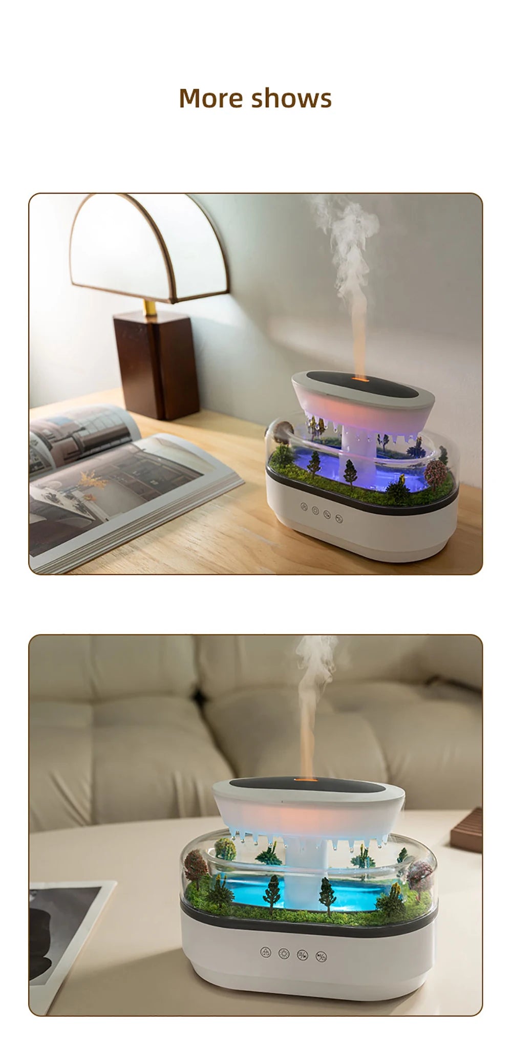 Aroma Humidifier with Raindrop Design