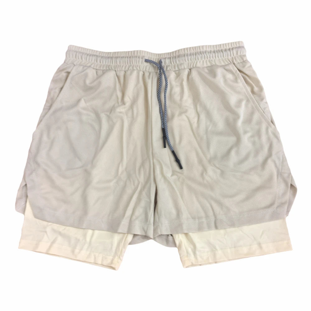 Men’s Multi-Pocket Fitness & Running Shorts – Casual Beach & Sports