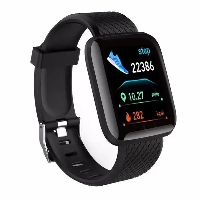 Smart Fitness Watch with Bluetooth, Pedometer, and Music Control – Model 116