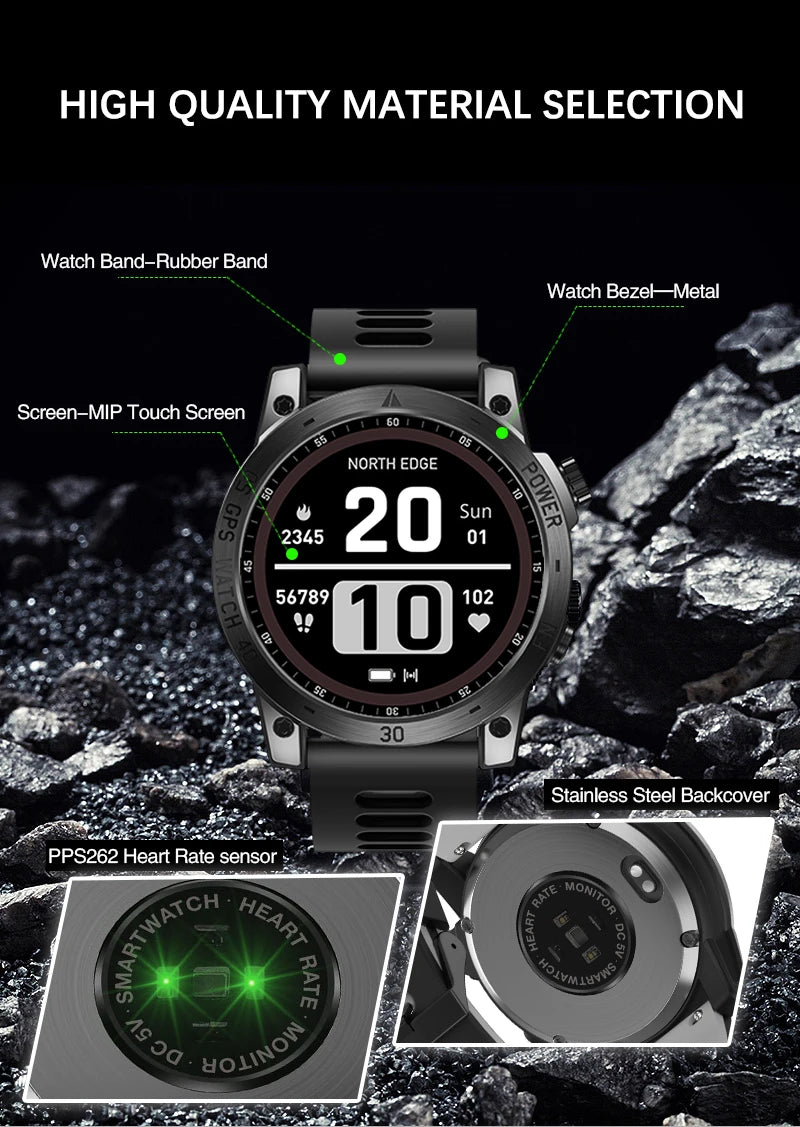 NORTH EDGE 2025 Men’s GPS Sport Smartwatch