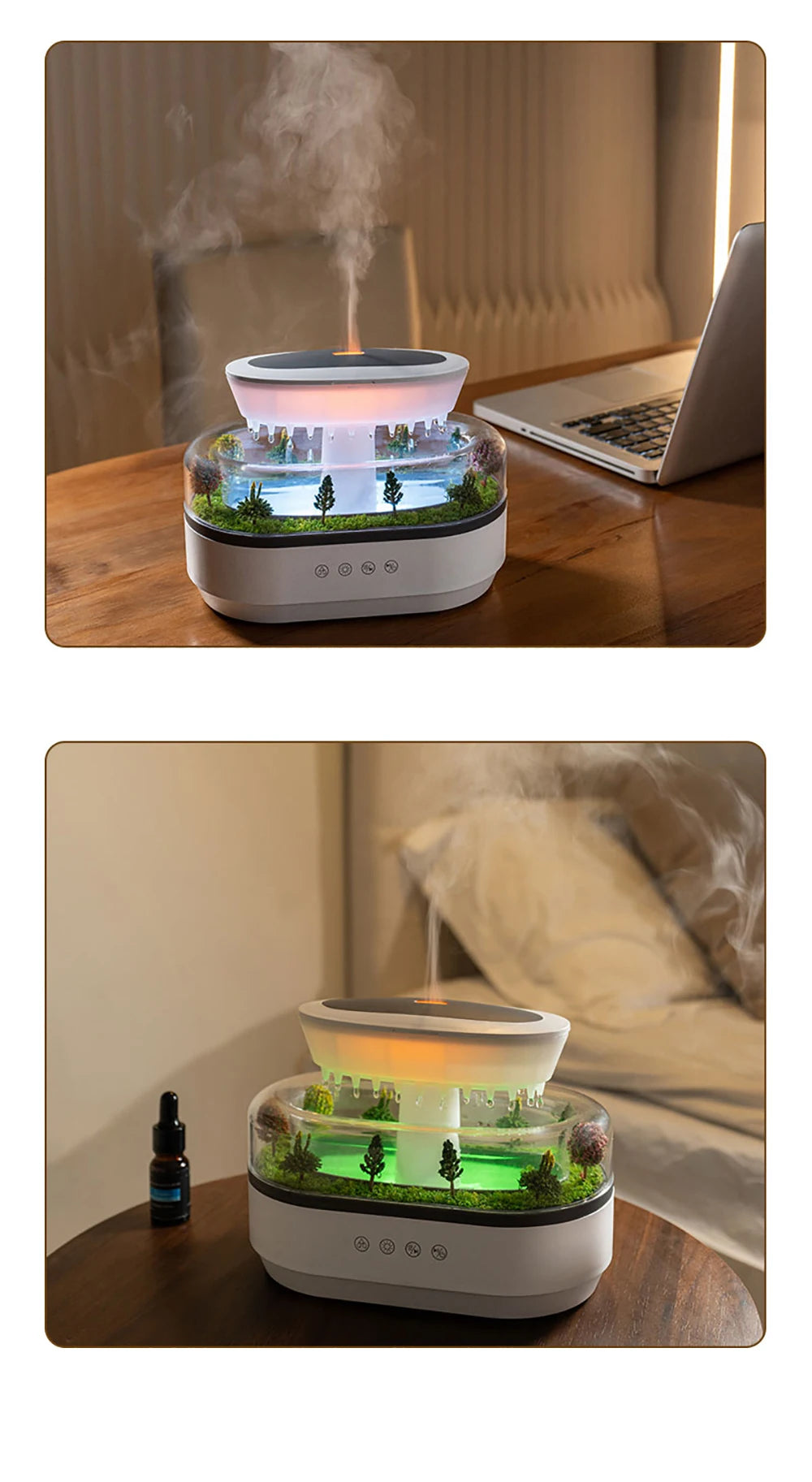Aroma Humidifier with Raindrop Design