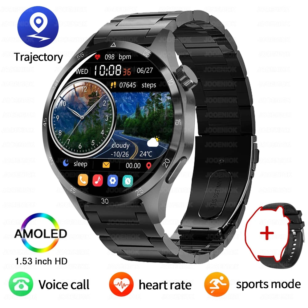 GT5 PRO GPS Sports Smartwatch with AMOLED HD Display & Bluetooth Call