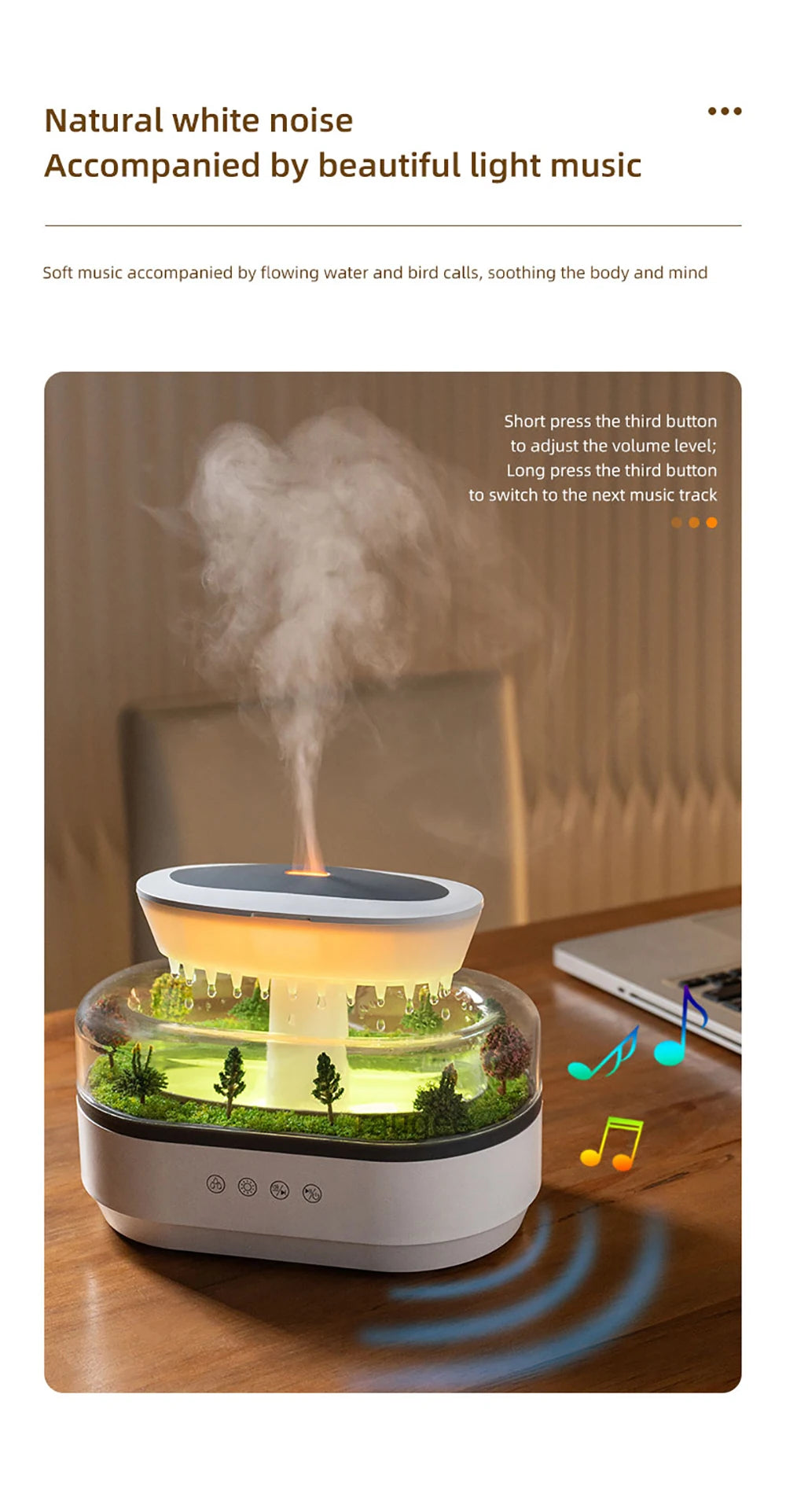 Aroma Humidifier with Raindrop Design