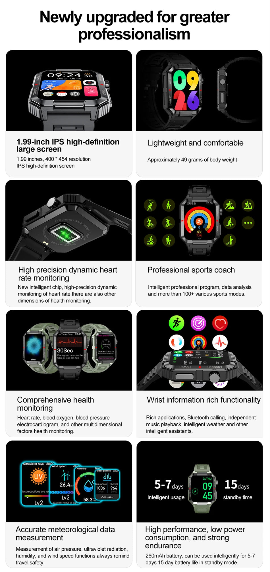 Men’s NFC GPS Smartwatch with Bluetooth Calls & 120+ Sports Modes