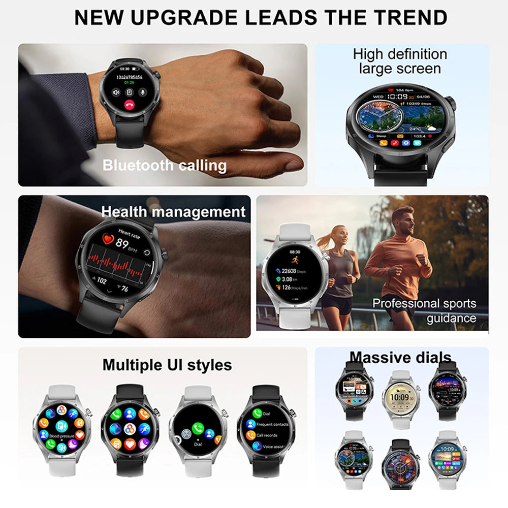 GT5 PRO GPS Sports Smartwatch with AMOLED HD Display & Bluetooth Call