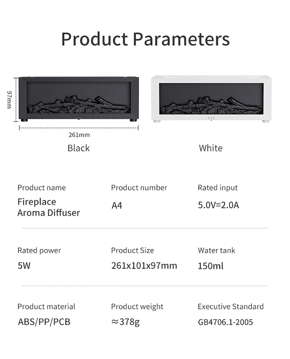 Flame Aroma Humidifier – Essential Oil Diffuser with LED & Remote