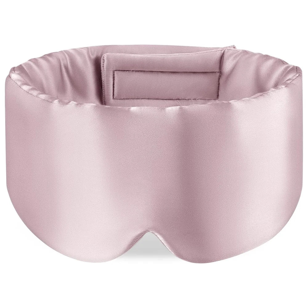 100% Mulberry Silk Sleep Mask – Soft Padded Travel Eyepatch