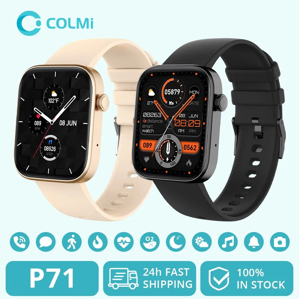 COLMI P71 Smartwatch – Voice Calling & Health Monitoring