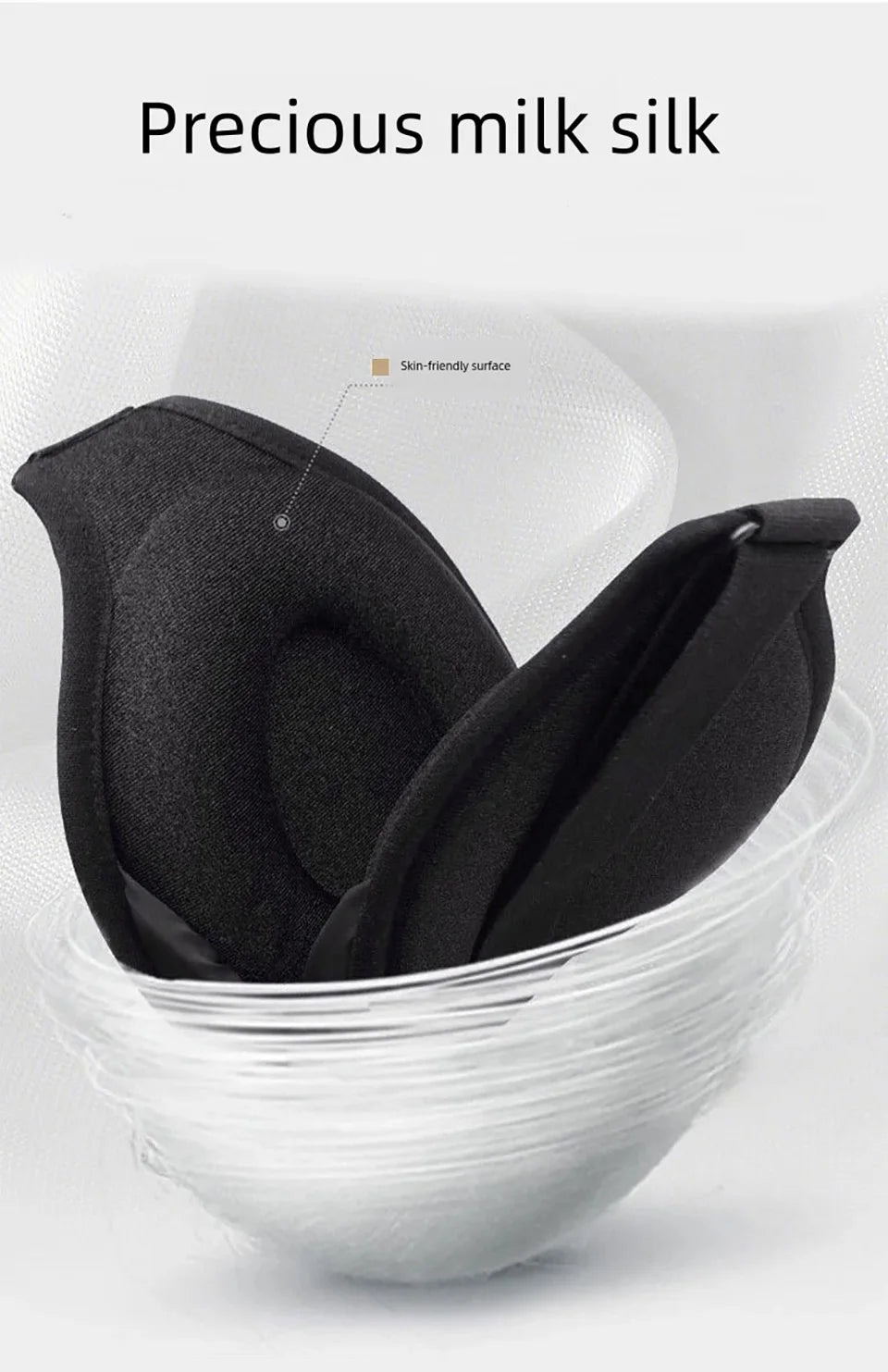 3D Contoured Sleep Mask with Adjustable Strap – Soft Blackout Eye Mask for Men & Women