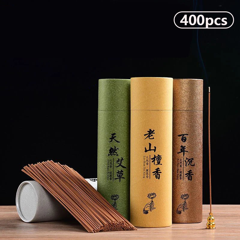 400pcs Natural Sandalwood Incense Sticks – Prayer & Meditation