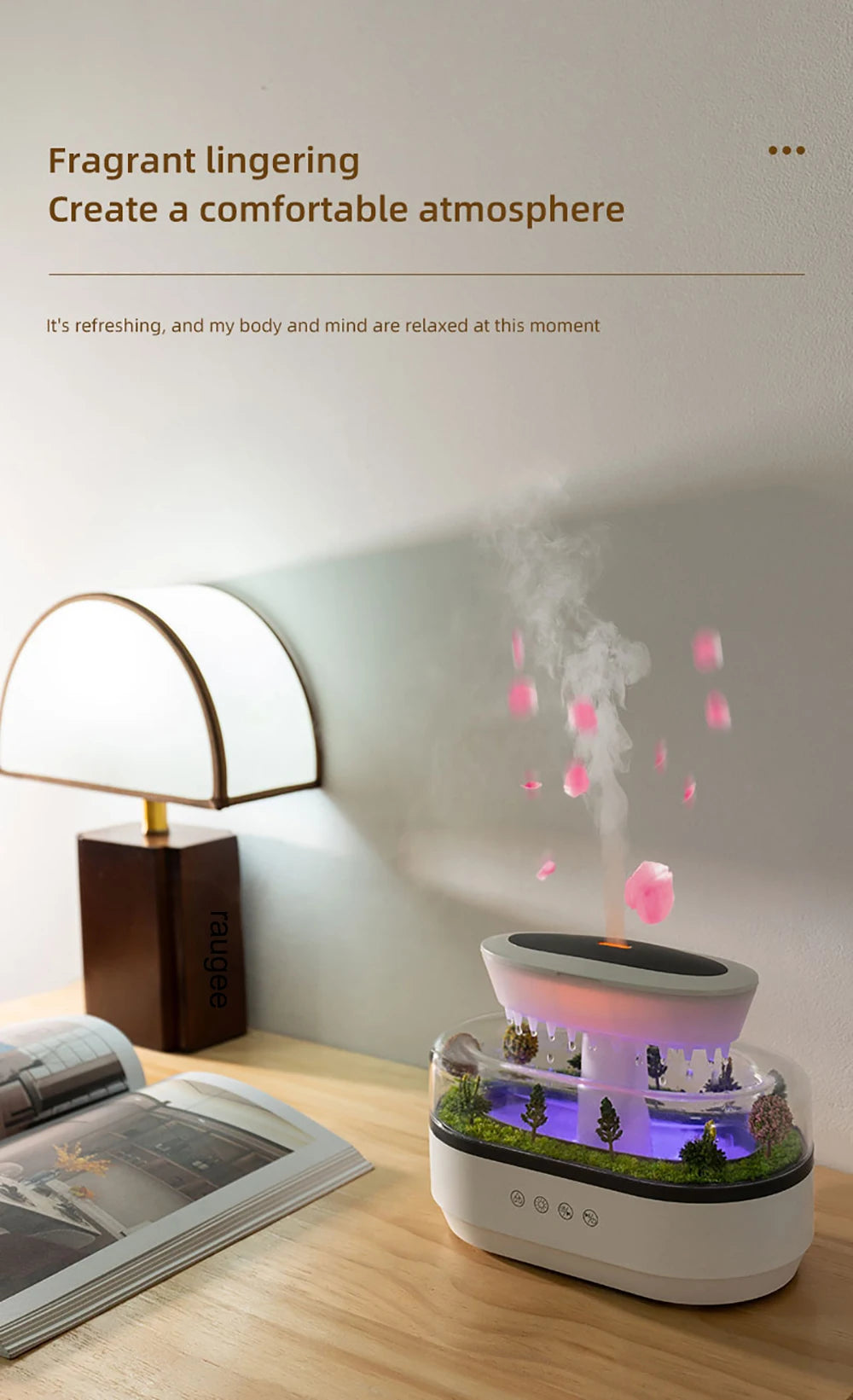 Aroma Humidifier with Raindrop Design