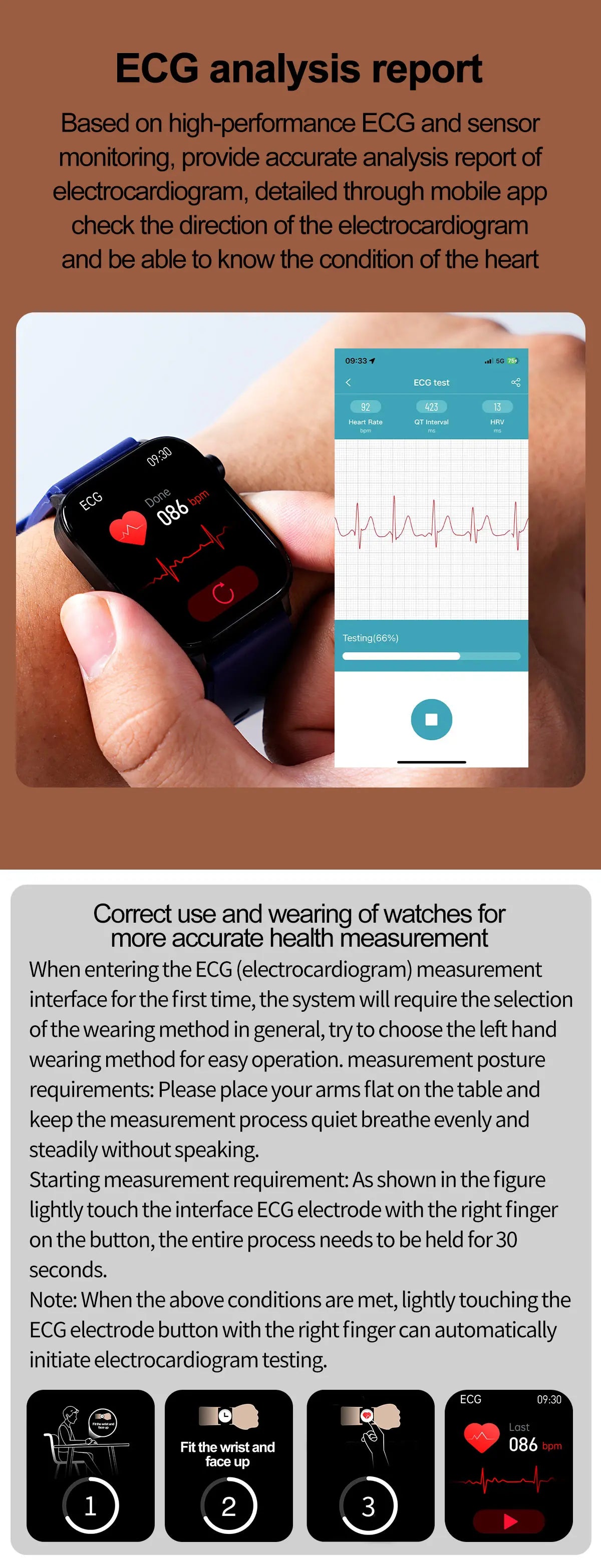 2025 ECG+PPG Smart Watch – Women’s Health & Vital Signs Tracker