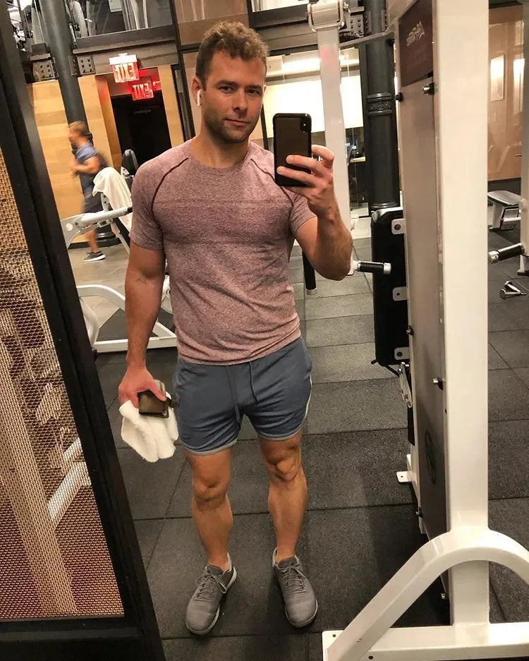 Men’s Summer Fitness Shorts – Breathable Mesh Running Pants