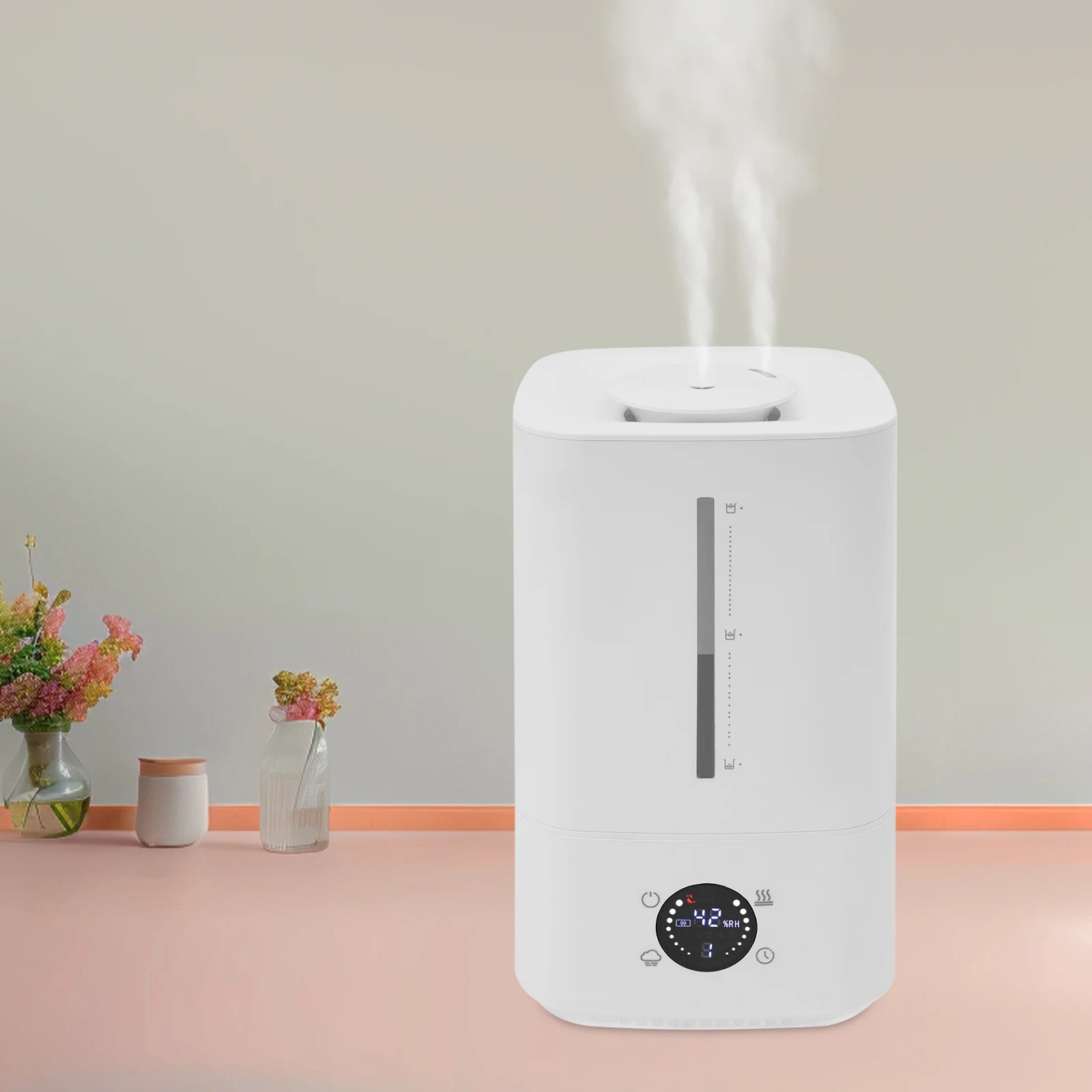 6L Touch Control Humidifier – Hot & Cold Mist with Adjustable Fog