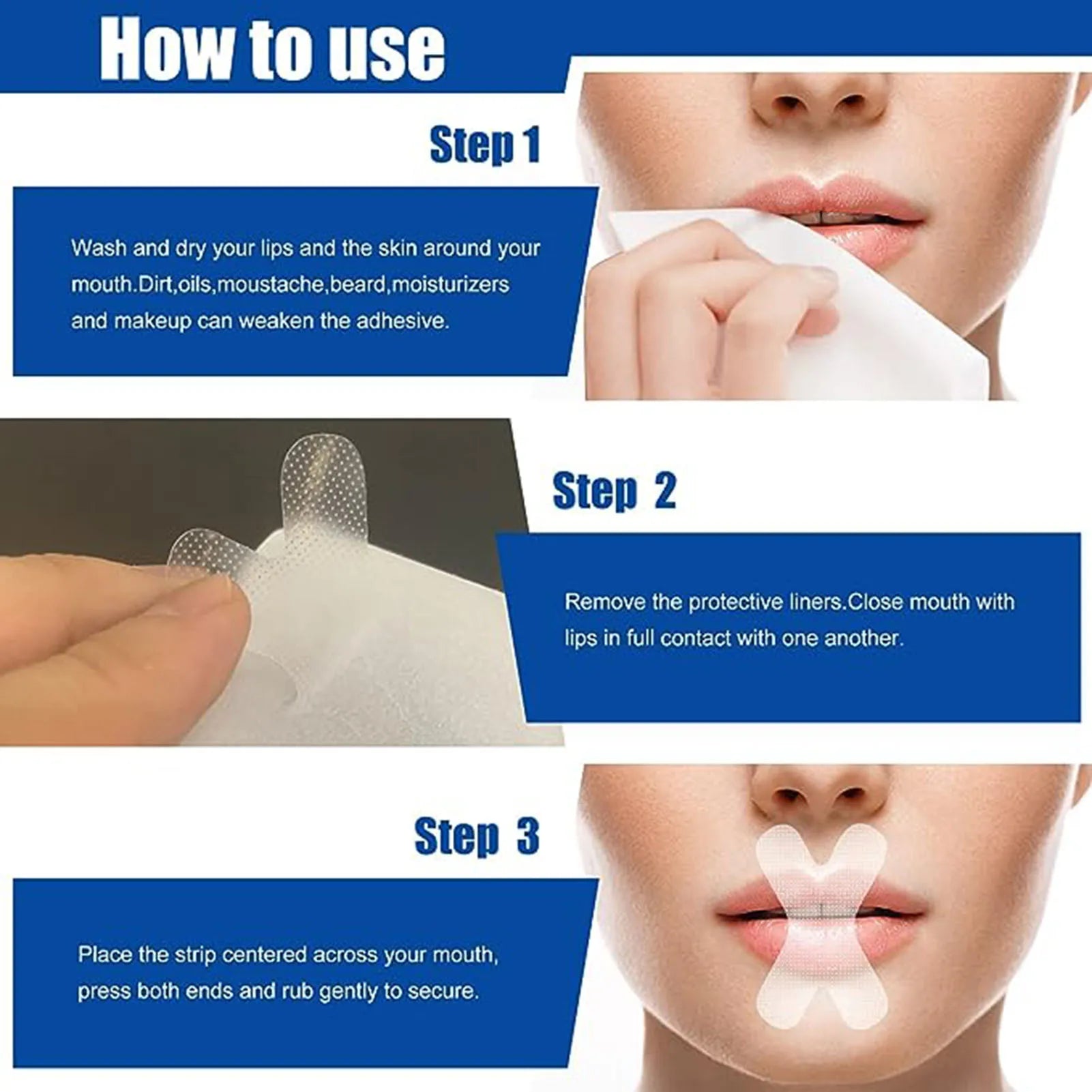 Anti-Snoring Mouth Tape & Nasal Strips – Breath Aid Sleep Device