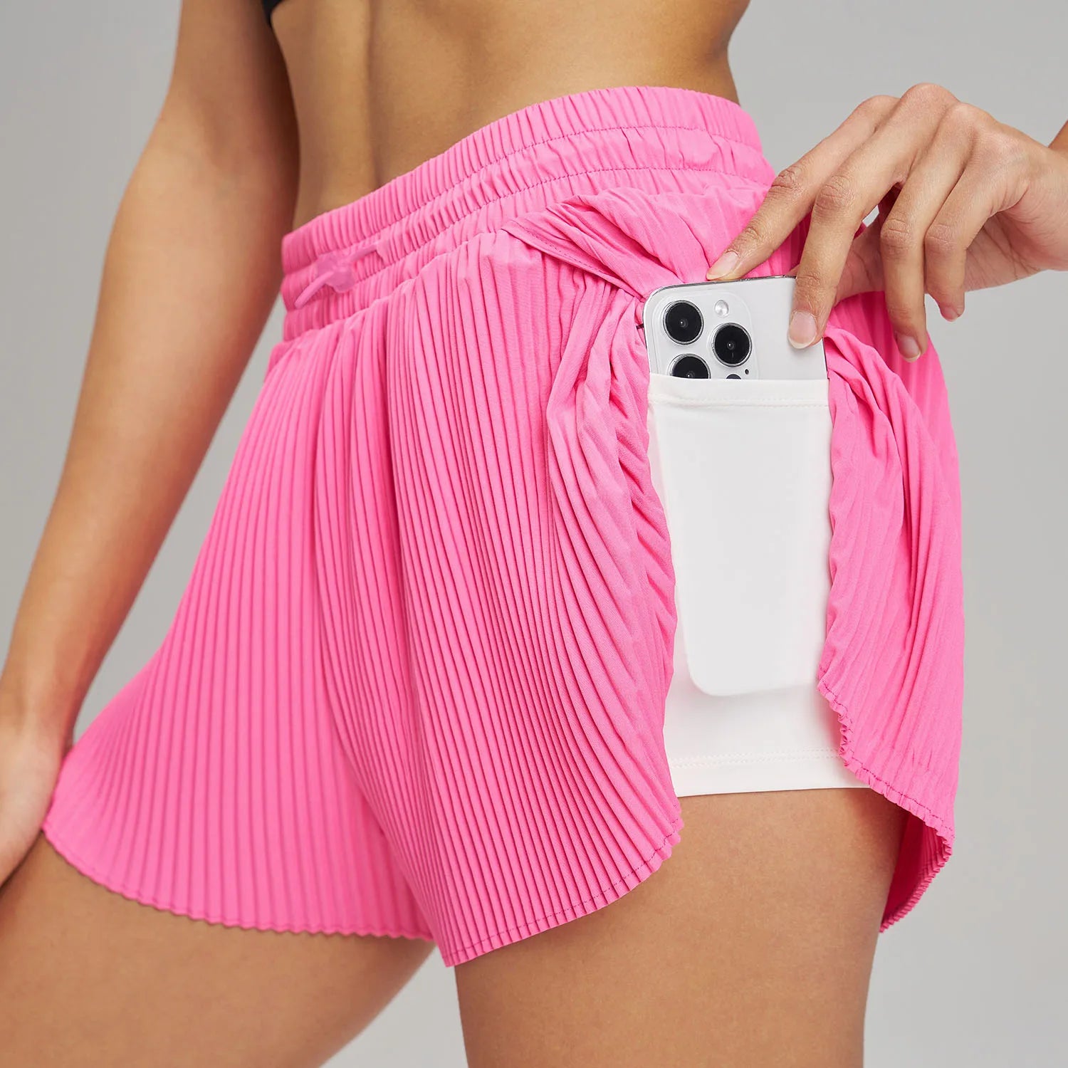 Women’s Sports Yoga Skirt Shorts – Pleated 2-in-1 Quick-Dry Fitness Pants