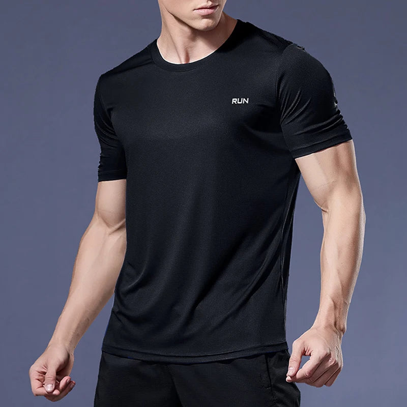 Men’s Quick Dry Gym T-Shirt – Summer Fitness & Running Top