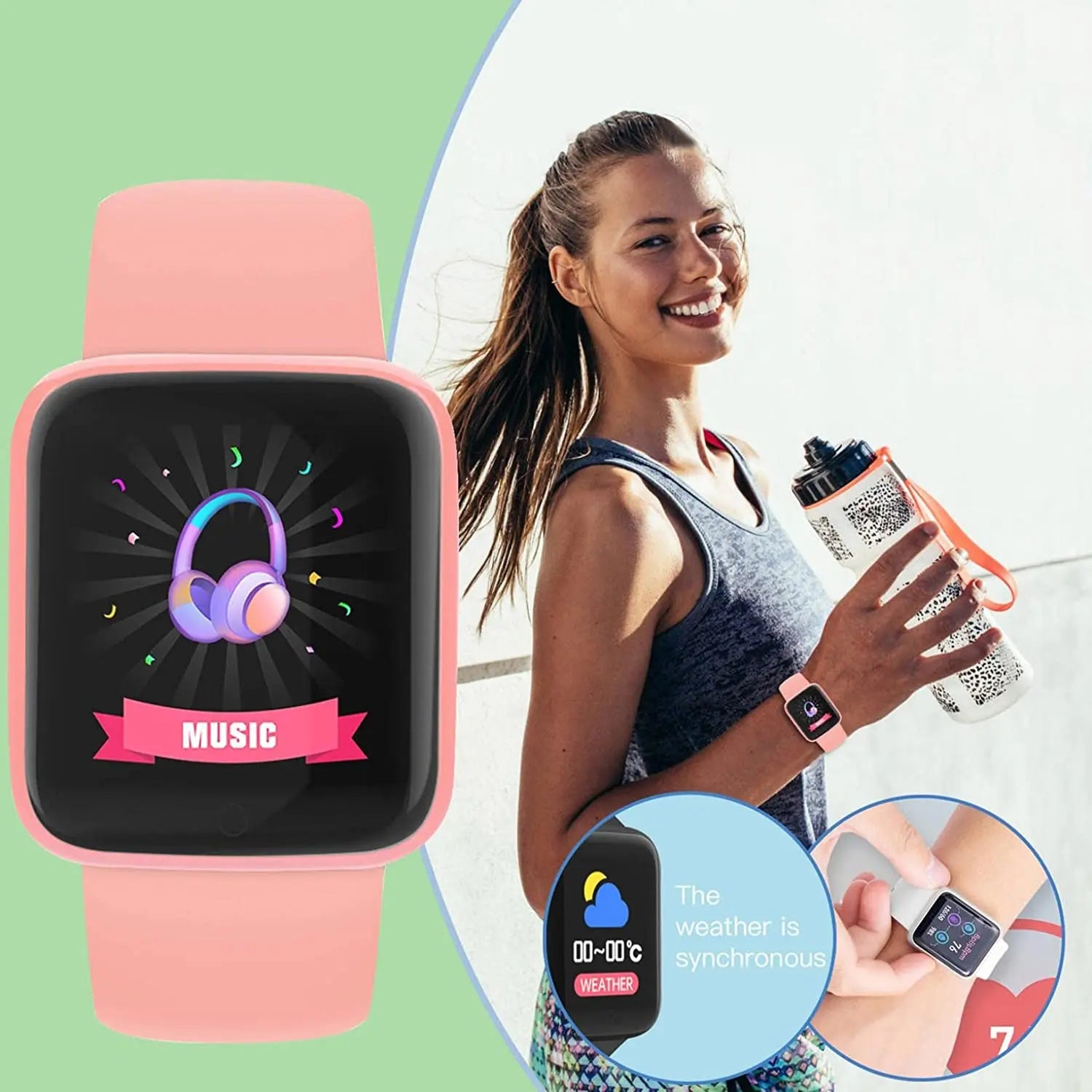 Y68 D20 Smartwatch with Bluetooth, Fitness Tracker & Sleep Monitor