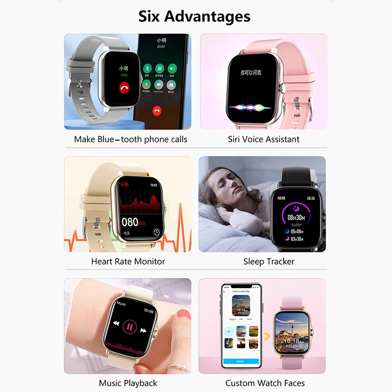 2025 Smart Watch with Bluetooth Calls, Fitness Tracking, and Heart Rate Monitor – 1.83'' Display