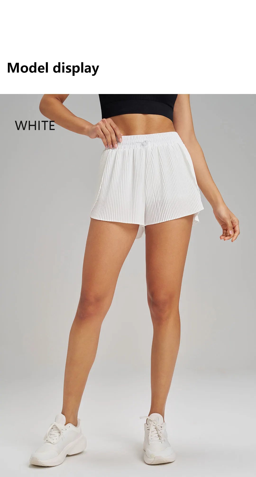 Women’s Sports Yoga Skirt Shorts – Pleated 2-in-1 Quick-Dry Fitness Pants