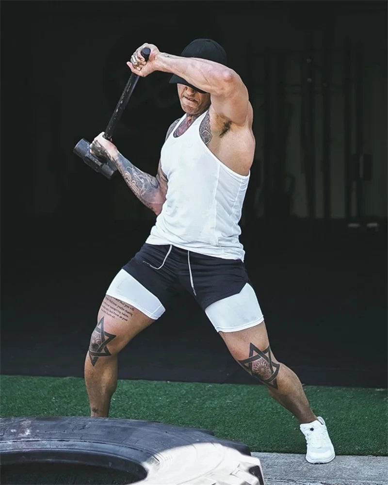 Men’s Multi-Pocket Fitness & Running Shorts – Casual Beach & Sports