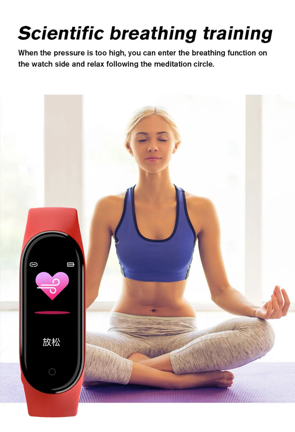 M6 Smart Watch – Fitness Tracker Bracelet with Heart Rate & Blood Pressure Monitor