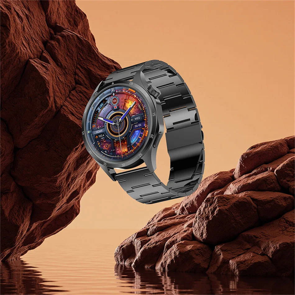 GT5 PRO GPS Sports Smartwatch with AMOLED HD Display & Bluetooth Call