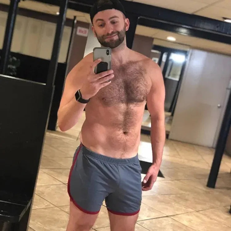 Men’s Summer Fitness Shorts – Breathable Mesh Running Pants