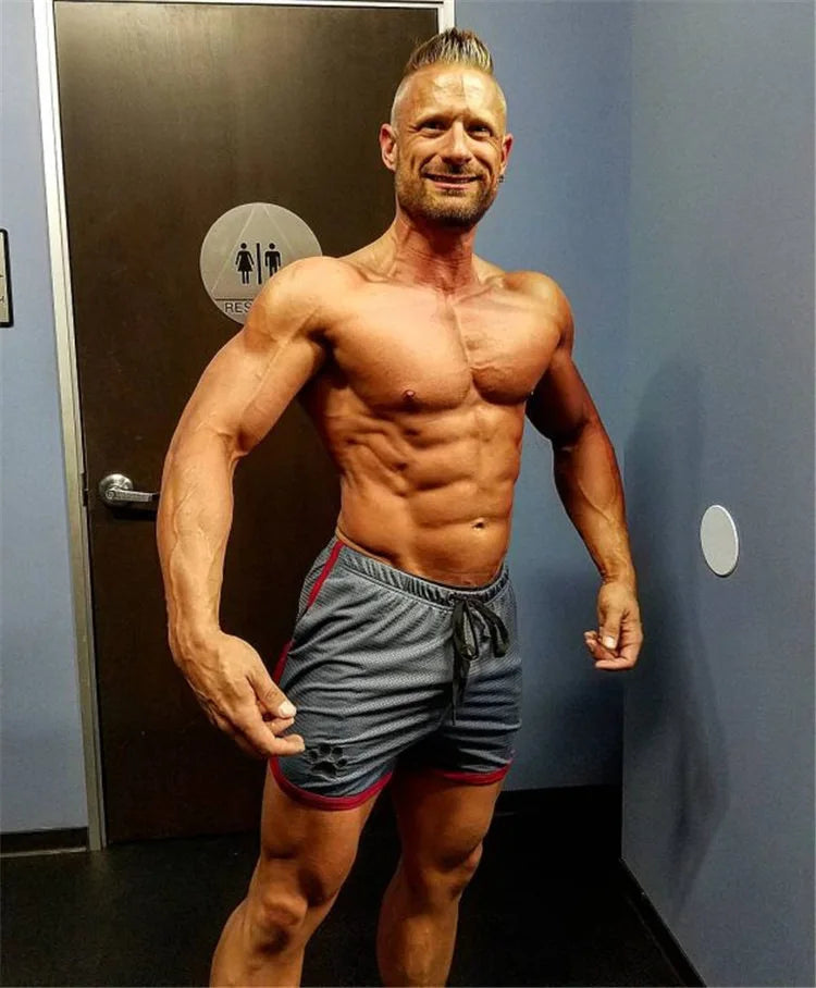 Men’s Summer Fitness Shorts – Breathable Mesh Running Pants