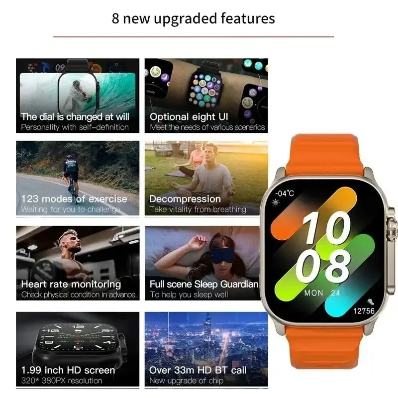 2025 T900 Ultra 2 Smart Watch – 49mm AMOLED, NFC & Waterproof