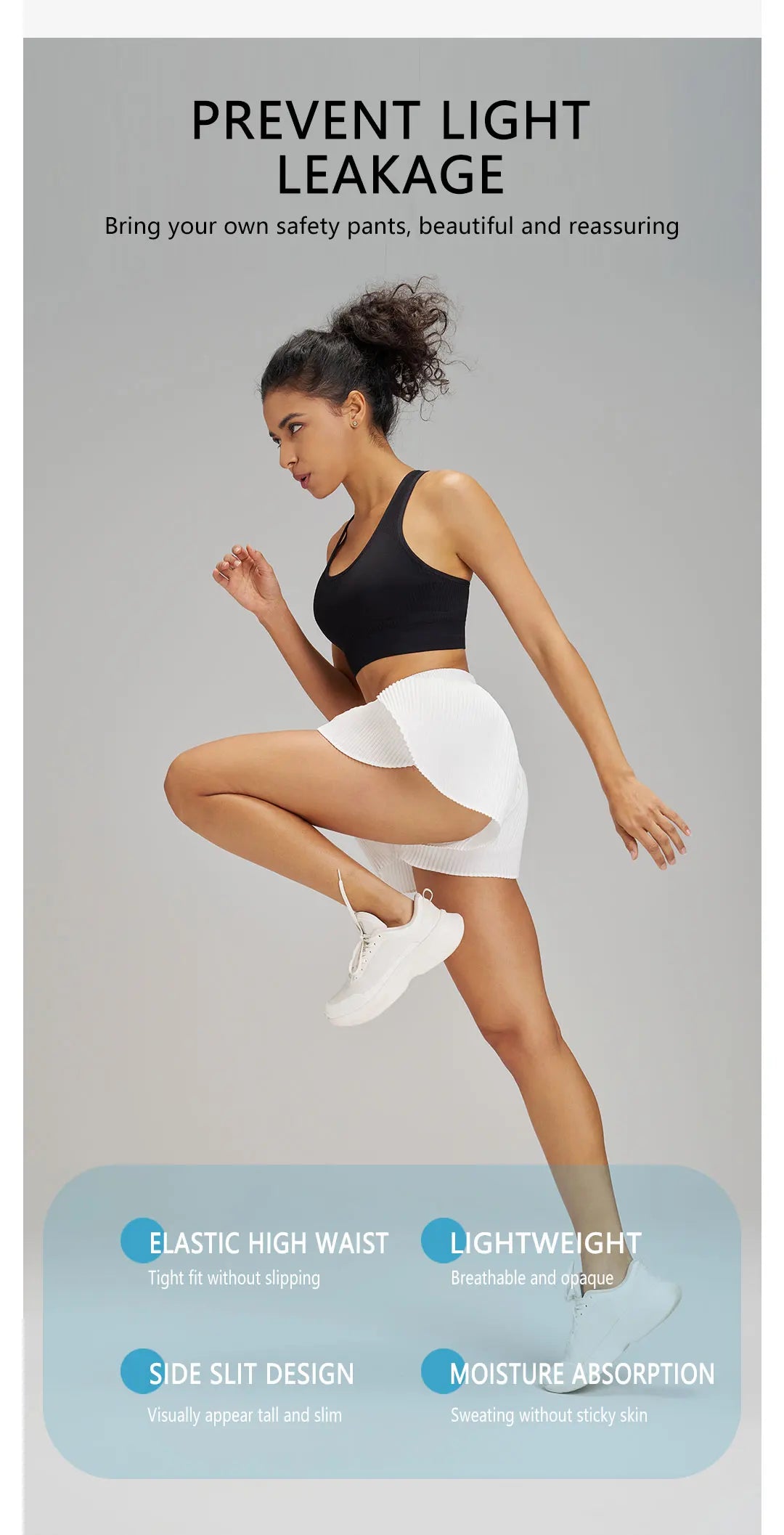 Women’s Sports Yoga Skirt Shorts – Pleated 2-in-1 Quick-Dry Fitness Pants